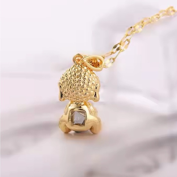 18K Gold Plated Bohemian Buddha With Projector Stone Pendant Necklace - Picture 4 of 10
